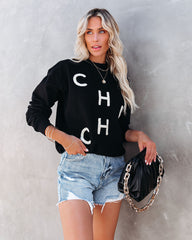 Cha Cha Cotton Pullover - Black