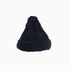 Vintage Chunky Kintted Gefaltete Winter Beanie Mütze