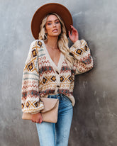Country Cottage Button Front Relaxed Cardigan - FINAL SALE VERY-001