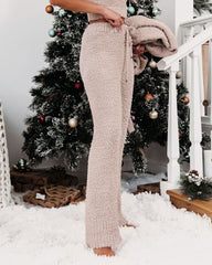 Cozy Town Soft Knit Drawstring Pants - Beige - FINAL SALE