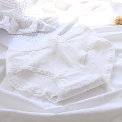 Lolita Lace Trim White Panties