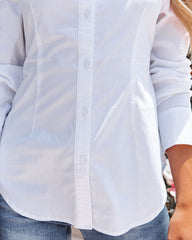 Elina Cotton Open Back Button Down Top Ins Street