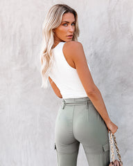 Explorer Knit Tank Bodysuit - White Ins Street