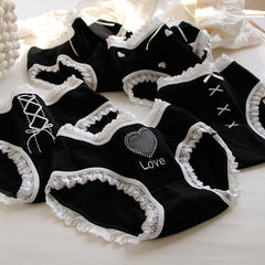 Lolita Black Lace Trim Panties