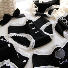 Lolita Black Lace Trim Panties