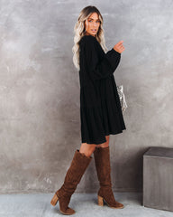 From Autumn To Spring Babydoll-Kleid aus Baumwolle - Schwarz