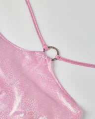 Glitzerndes Blush-Kleid