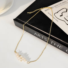 Natural Freshwater Pearl Crossover Necklace