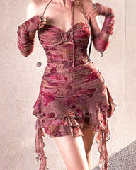 Dawnbeam Korsettkleid mit Handschuhen