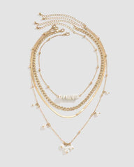 Gestapelte Schienen-Goldkette