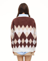 Jaelyne Dimensional Karopullover