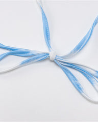 Azure Mist Bralet Mesh-Kleid