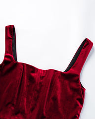 Samt Midnights Minikleid