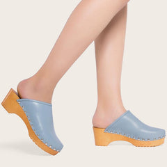 Mules mit dickem Absatz