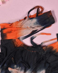 Erisia schulterfreies Kleid mit Handschuhen