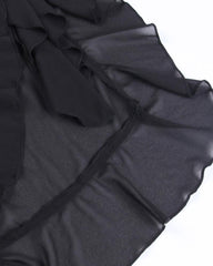 Void Abyss Slit Ruffle Skirt