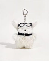 Flauschiger Study Pupper Schlüsselanhänger