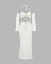 Tenerife Strick-Neckholder-Strick-Koord-Set