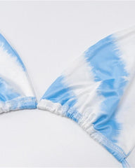 Azure Mist Bralet Mesh-Kleid