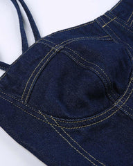 Alcyone Denim-Korsett-Top
