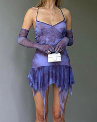 Claringbold Netzkleid mit Handschuhen