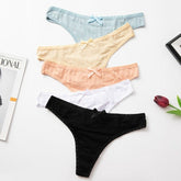 5er-Pack Höschen-Sets mit Rippenmuster und Schleife