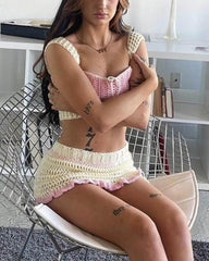 Darcy Mono Knit Mini Skirt Coord