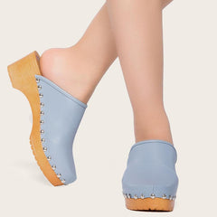 Mules mit dickem Absatz