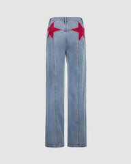 Volmore Star Effect Denim Jeans
