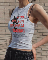 Ayana Grunge Schnürsenkel Crop Top