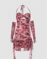 Dawnbeam Korsettkleid mit Handschuhen