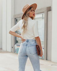 Kashmira Mock Neck Knit Top - Vanilla - FINAL SALE Ins Street