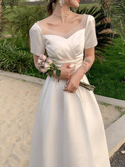 French Simple Evening Dress