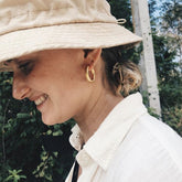 Vergoldete, klobige, kleine Creolen - Gold