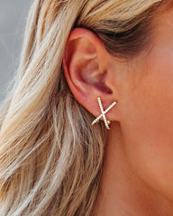 Pave Criss Cross Studs