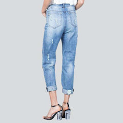 Bestickte weite Jeans für Damen