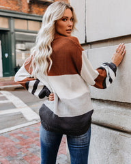 Gruselige Jahreszeit – Colorblock-Strickpullover