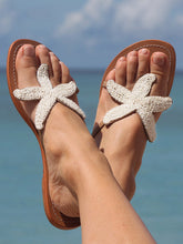Starfish Pattern Beaded Sandals
