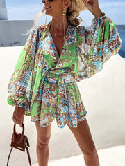 Zweiteiliger Strandanzug mit Oberteil und Hose