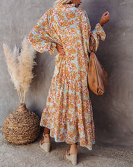 Sutherland Maxikleid im Boho-Stil mit Blumenmuster