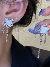 Ohrringe mit Quasten-Stern- und Herz-Charm