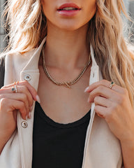 Timeless Chain Toggle Necklace - Gold - FINAL SALE