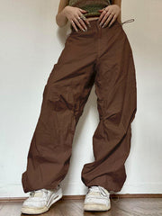 High Waist Casual Sports Woven Pants