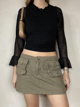 A-Linien-Hüftjeansrock mit Hüfttasche