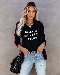 Wine Me And Dine Me Samtblazer mit Taschen - Weinrot