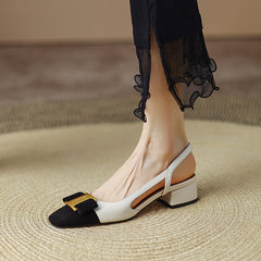 Claira Slingback Low Heels mit Metalldekor