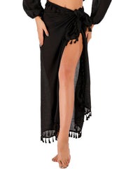 Strand Sonnenschutz Fransen Cape Schürze Bikini Cover Up