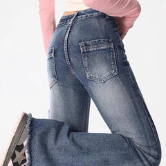 Y2K Schmetterlings-Schlagjeans