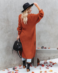 Your Own World – Duster-Cardigan aus Strick – Dusty Cedar