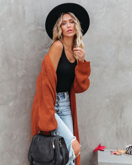 Your Own World – Duster-Cardigan aus Strick – Dusty Cedar